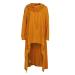 Women Sweatshirt Zip Size Tops Irregular Plus Solid Hood Sweatshirt Sleeve Sweater Long Hoodies White Sweater Dress Yellow 5X-Large