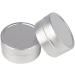 Zeoabsy 12-Pack 10ml Silver Aluminum Round Doses - Empty Tin Cans with Plastic Lid for DIY Ointments Cosmetics Candles & Shaving Soap - Buy Online on SooperMarket.com