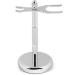 G.B.S Vintage Chrome Razor and Brush Stand - Any Brush and Razor Will Prolong Wet Shaving Tools Compatible with DE Razors & Manual Razor| Father's Day Gift