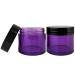 Buy Beauticom 6 Pieces Acrylic Round Clear Jars - Perfect for Creams Lotions Makeup Cosmetics & More - Purple Base with Black Lids - International Shipping Available - Buy Online on SooperMarket.com