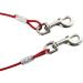 Tie Out Cable with Spiral Ground Stake - Heavy Duty Stake Sturdy and Secure - Outdoor Yard Camping Dog Leash Puppy Pet - Anchor Point with Spring Loaded Clip (16ft (5m)) - Buy Online on SooperMarket.com