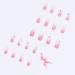 Ombre Pink Press on Nails with Rhinestone Gradient - 24Pcs Super Long Square Coffin False Nails for Women and Girls - Buy Online on SooperMarket.com