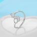 2 Pcs Dainty Puppy Dog Paw and Cat Tail Open Rings Set - Adjustable Animal Claw Love Heart Jewelry in Gold, Silver, and Rosegold Plating - Buy Online on SooperMarket.com