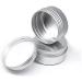 Buy 24-Piece 50ml Silver Aluminum Screw Cap Containers - Perfect for Cosmetics & Creams | Eco-Friendly Storage Solution - Buy Online on SooperMarket.com
