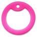 Silencer pacifier for US dog tags and identification tags (bright pink)