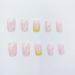 Yellow Daisy French Tip Press on Nails - 24Pcs Short Square False Nails for Women - Buy Online on SooperMarket.com
