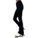 UniqGarb Figure Skating Practice Pants  Polar Fleece Thermal Black  Blue  Purple UGSP2 Cozywarm Polarfleece Black / With Bk Cuff Adult M (8-10)