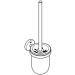GROHE Essentials 3-in-1 WC Set - Chrome Glass & Metal Bath Accessories | Round & White - International Shipping Available - Buy Online on SooperMarket.com