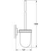 GROHE Essentials 3-in-1 WC Set - Chrome Glass & Metal Bath Accessories | Round & White - International Shipping Available - Buy Online on SooperMarket.com