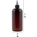 BRIGHTFROM Twist Top Applicator Bottles 16 oz - 2 Pack | Round Squeeze Empty Plastic Bottles with Black Nozzle | BPA-Free PET, Refillable, Open/Close Nozzle - Multi Purpose | Amber - Buy Online on SooperMarket.com