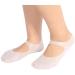 Silicone socks moisturizing silicone socks silicone moisturizing socks for women and men non-slip silicone socks anti-split moisturizing socks 2 pieces (L white)