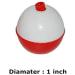 50Pcs 1 Inch Red and White Snap-on Round Fishing Bobbers for Fishing - Hard ABS Bobber Floats - Bobs Fishing Party Decorations - Buy Online on SooperMarket.com