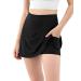 ODODOS Women's Athletic Tennis Skorts with Pockets Built-in Shorts Golf Active Skirts for Sports Running Gym Training Black Small