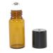 USA 144 amber glass 3 ml mini roll-on glass bottles with stainless steel roller balls refillable aromatherapy essential oil roll on (144)