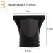 Black Hair Dryer Accessories Kit - 5Pcs Set for Blow Drying with Nozzle, Diffuser, and Replacement Hair Comb - Fits Diameter 4.0cm-4.8cm - Buy Online on SooperMarket.com