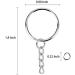 100 Pack 1 Inch Split Round Keychain Rings with Chain - Bulk Key Rings for Jewelry Making and Crafts - Buy Online on SooperMarket.com