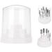 Nail drill container 48 slots manicure tool organizer display stood nail drill suitcase holder for beauty salon and household (2 #) 2 #
