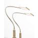 kalb Material for furniture 4W LED bedside lamp reading lamp flex lamp bedside lamp reading lamp selection: set of 2 matt brass