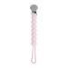 JIANIAO Silicone Pacifier Clip  100% Silicone Pacifier Strap with Clip Keeps Pacifiers  Teethers & Small Toys in Place  Features One-Piece Beaded Design & Silicone Cord