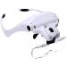 Binnan Headband LED Illuminated Head Magnifier Visor with 2 LEDs & 5 Detachable Lenses (1.0X 1.5X 2.0X 2.5X 3.5X) for Reading Jewelry Loupe Watch & Electronic Repair - Buy Online on SooperMarket.com