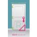 Kitty Korner Door DIY Install - Left Swing Kit | Easy Interior Cat Door Installation | Create Safe Space for Cat - Buy Online on SooperMarket.com