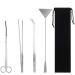 miuse Aquarium Scissor Tweezers Spatula Tool - 4 in 1 Stainless Steel Aquatic Plants Aquascaping Tools Set for Fish Starter Kits & Aquariums Tank