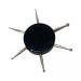 MagiDeal 2xMultipurpose Nail Dotting Tool Drawing Nail Pens Painting Embossing Rhinestone Picker 6 Heads Black 2 Pcs