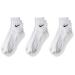 Nike Everyday Cushion Ankle Training Socks (3 Pair) White/Black Medium
