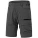 Rdruko Men's Cargo Shorts Quick Dry Lightweight Work Golf Casual Outdoor Shorts 5 Pockets Dark Grey 36