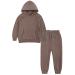 MYGBCPJS Youth 2PCS Jogger Outfits Set Fleece Hooded + Sweatpants Boys Girls Athletic Sweatsuits Pullover Clothes 2-3T Fleece Hooded Set 07