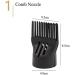 Black Hair Dryer Accessories Kit - 5Pcs Set for Blow Drying with Nozzle, Diffuser, and Replacement Hair Comb - Fits Diameter 4.0cm-4.8cm - Buy Online on SooperMarket.com