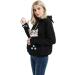 Jessie Long Sleeve Puppy Holder Sweatshirt | Pet Carrier Kangaroo Hoodie 4X-Large - Black - Buy Online on SooperMarket.com