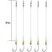 Fishing Hook with Leader 5 Hooks Fishing Rig - 7 Strands Nylon Coated Leader | Swivel Snap Hooks | 18# 1 Hook Rig - Buy Online on SooperMarket.com