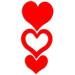 3-Way Heart Tanning Stickers - Pack of 50 - Buy Online on SooperMarket.com