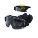 HARGLESMAN Airsoft Goggles Tactical Safety Goggles Anti Fog Glasses with Interchangeable Lenses Hunting Cycling Paintball Black