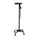 Quad Walking Stick Balancing Mobility Aid for Men and Women Lightweight Walking Cane with LED Flashlight Four Prong Sturdy Aluminum Crutch for Elderly