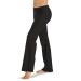 Alexandra Collection Youth Black Tricot Jazz Pants Athletic Flare Bootcut Pant Black 14