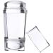 U-K Nail Art Scraper Kit French Smile Line Tools Clear Silicone Jelly Stamp with Scraper Transparent Soft Clear Stamp for Manicure Tools Useful and Practical