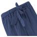 LAIJOJIO Women's Linen Pants - Lightweight Casual Drawstring Elastic Waist Wide Leg Trousers with Pockets (Dark Blue, Small) - Buy Online on SooperMarket.com