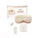 Pinch Provisions Travel Set  Travel Accessories for Long Journeys  Gift for Women  Contains Sleep Mask  Ear Plugs  Phone Stand  Cord Organizer  Silky Hair Scrunchie & More