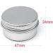 Buy 12-Piece Silver Aluminum Screw Cap Candle Boxes - 30ml Round Containers with Stickers | CREMEDOSE COSMETICS - Buy Online on SooperMarket.com
