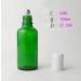 3PCs 50ml Refillable Green Glass Essential Oil Roll-On Bottles | Cosmetic Sample Packaging with Metal Roller Ball & White Cap - Perfect for Perfume & Essential Oils - Buy Online on SooperMarket.com
