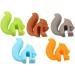 5 pcs Cute Squirrel Shape Silicone Tea Bag Holder Cup Squirrel Drink Markers Tea Bag Holder for Cup Hanging Tool Mug Candy Colors Gift Set