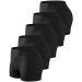 TELALEO 5 Pack 3" Womens Volleyball Shorts Spandex Compression Shorts Workout Performance High Waist Yoga Shorts 5black Medium