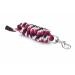 Connection trick for horses and ponies start hard pp rope 2m with classic carabiner hook and panic (pink/marine/white snap) pink/marine/white carabiner hook