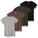 Women's 4-Pack Classic-Fit Cotton Short-Sleeve Scoop Crew Neck T-Shirt (Available in Plus Size) Regular Size Large Set 3