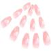 U-K Fake Nail Pink Heart False Nail Acrylic Full Cover Fingernails Press on Nails Set Artificial Long False Nail for Women Girls 24 PCS Practical & Professional - Buy Online on SooperMarket.com