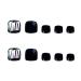 Press On Toenails Fake Toenails with Glue False Toe Nails for Women Salon Home Pedicure Artificial Feet Nails Decoration Glue On Toenail Art Tips 24pcs Black