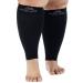 Mojo Compression Socks Graduated Compression Calf Sleeves for Swelling and Shin Splints Support - Plus Size 20-30mmHg, Small-7XL, Black, White, Pink, Grey - 1 Pair 4X-Large Black