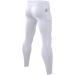 CARGFM Men's Compression Pants - White Active Running Tights with Pocket | Medium - Buy Online on SooperMarket.com